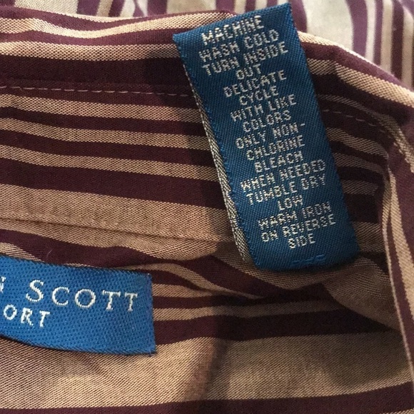 Karen Scott Thanksgiving Harvest Embroidered Pocket Striped Button Up Size S - Picture 7 of 7